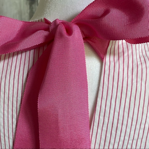 J Crew Pink Seersucker Bow Back Keyhole Dress - Picture 4 of 10